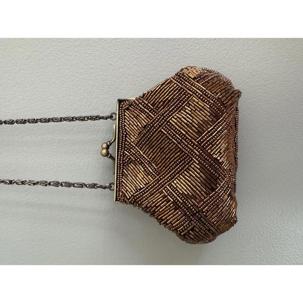 Vintage Jessica McClintock Beaded Coin Purse Bag